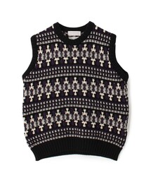 TOMORROWLAND （トゥモローランド）の「【別注】Redeux メリノウールフェアアイル柄 クルーネックニットベスト（ニット/セーター）」