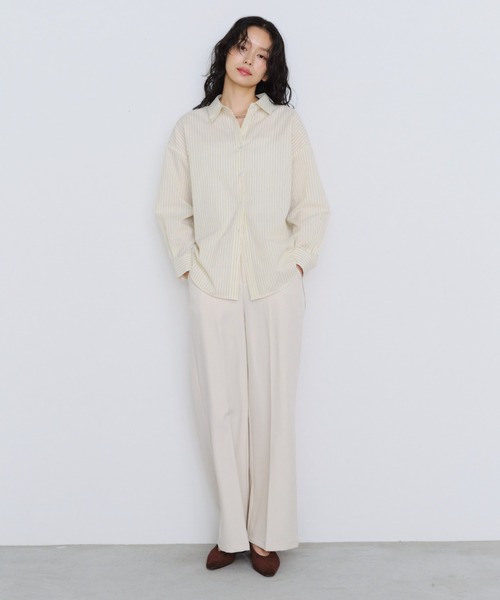 Shelly island(シェリーアイランド)の「オーバーサイズストライプシャツ(シャツ/ブラウス・レディース・ブルー/ピンク/イエロー・FREE)」の18枚目の写真