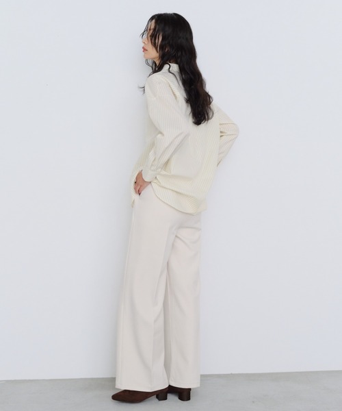 Shelly island(シェリーアイランド)の「オーバーサイズストライプシャツ(シャツ/ブラウス・レディース・ブルー/ピンク/イエロー・FREE)」の10枚目の写真