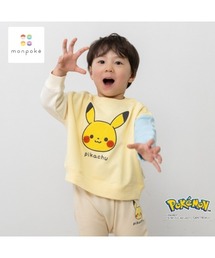 monpoke（モンポケ）の「monpoke モンポケ トレーナー 袖配色 サガラ刺繍 ピカチュウ（スウェット）」
