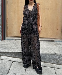 Ameri（アメリ）の「2WAY SILHOUETTE V NECK ROMPERS（つなぎ/オールインワン）」