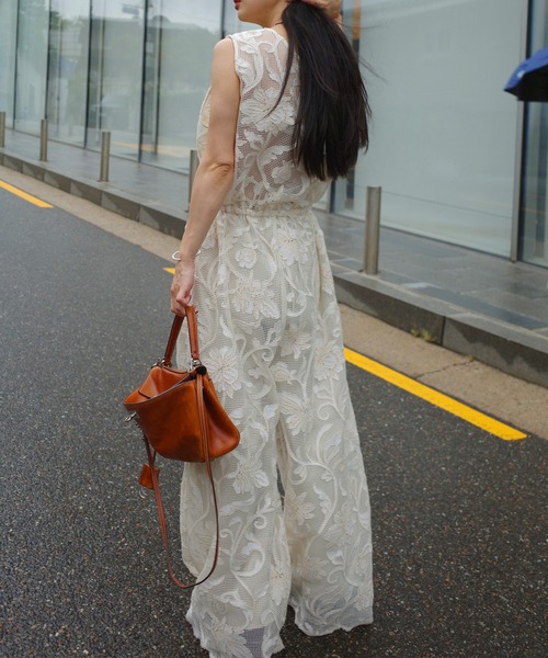 2WAY SILHOUETTE V NECK ROMPERS（つなぎ/オールインワン）｜Ameri