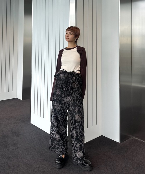 2WAY SILHOUETTE V NECK ROMPERS（つなぎ/オールインワン）｜Ameri