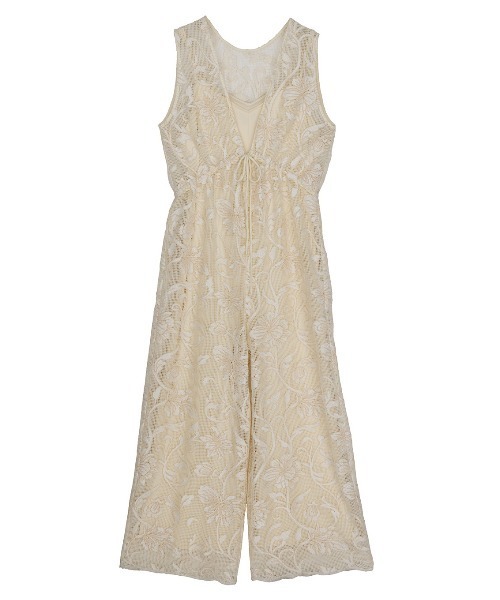 Ameri（アメリ）の「2WAY SILHOUETTE V NECK ROMPERS（つなぎ/オールインワン・レディース・アイボリー/ブラック/ブルー・X-SMALL/SMALL/MEDIUM）」の22枚目の写真