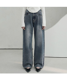 Vivacious（ビバシャス）の「Brush Wide Denim Pants LIGHT BLUE（デニムパンツ）」