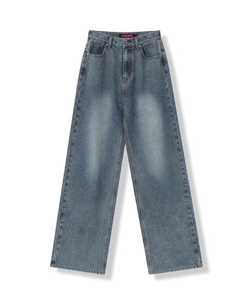 Vivacious(ビバシャス)の「Brush Wide Denim Pants LIGHT BLUE(デニムパンツ・レディース・ライトブルー・LARGE/MEDIUM/SMALL/X-LARGE)」の3枚目の写真