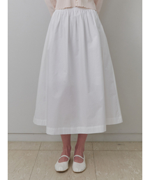 Heidi shirring skirt (white)
