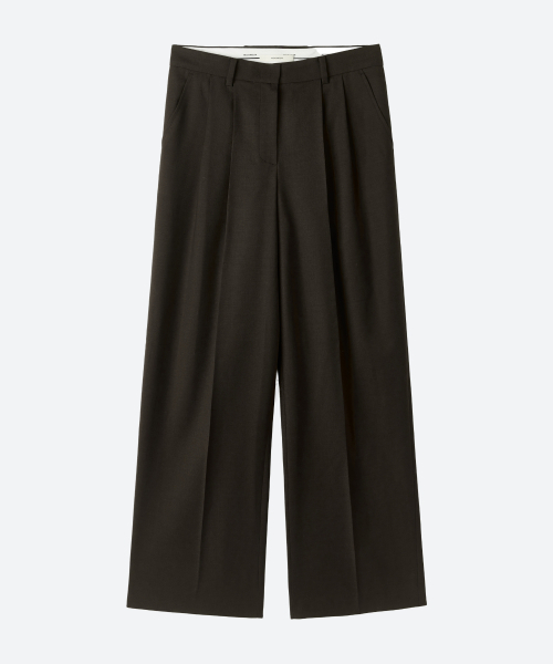 MOONSUN（ムーンサン）の「ワイドツータックスラックス / カカオ（スラックス・レディース・その他・SMALL/MEDIUM）」の2枚目の写真