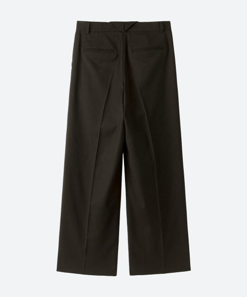 MOONSUN（ムーンサン）の「ワイドツータックスラックス / カカオ（スラックス・レディース・その他・SMALL/MEDIUM）」の3枚目の写真