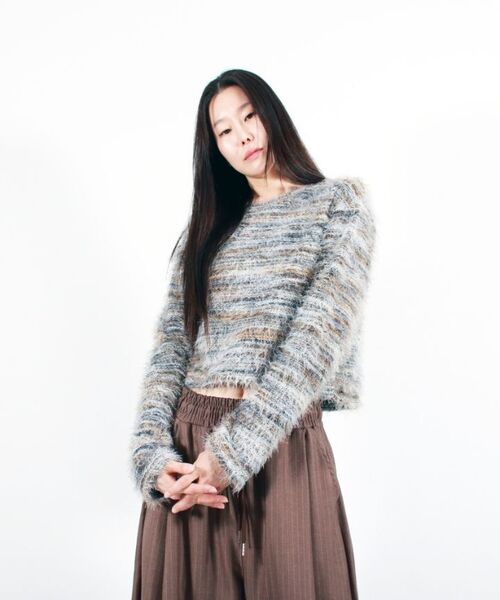 DEMARC(ドゥマーク)の「STRIPE CHICANO WIDE ONE-TUCK PANTS -Brown(スラックス・レディース・その他・MEDIUM/LARGE)」の17枚目の写真
