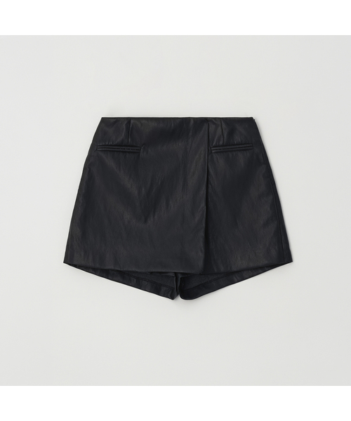 RMRN(アルエームアルエヌ)の「LEATHER MINI SKIRT PANTS(スカート・レディース・ダークブラウン/ブラック・1/2)」の1枚目の写真