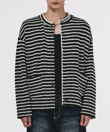 THE GREATEST（ザ　グレイテスト）の「Stripe Cardigan Black（カーディガン/ボレロ）」