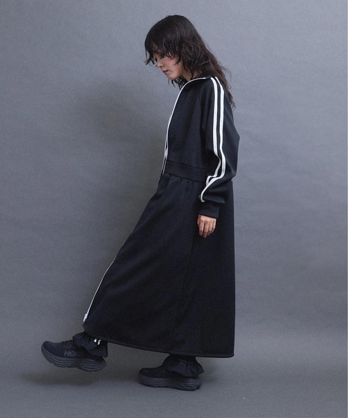 I am I in fact...(アイアムアイインファクト)の「LINE JERSEY ワンピース(ワンピース・レディース・パープル/ブラック/オフホワイト・FREE)」の14枚目の写真