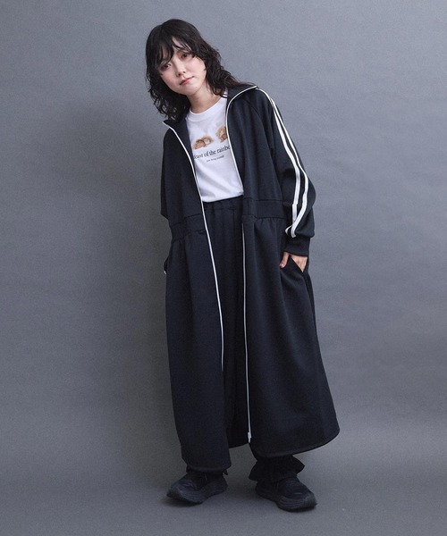 I am I in fact...(アイアムアイインファクト)の「LINE JERSEY ワンピース(ワンピース・レディース・パープル/ブラック/オフホワイト・FREE)」の17枚目の写真