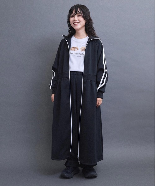 I am I in fact...(アイアムアイインファクト)の「LINE JERSEY ワンピース(ワンピース・レディース・パープル/ブラック/オフホワイト・FREE)」の20枚目の写真