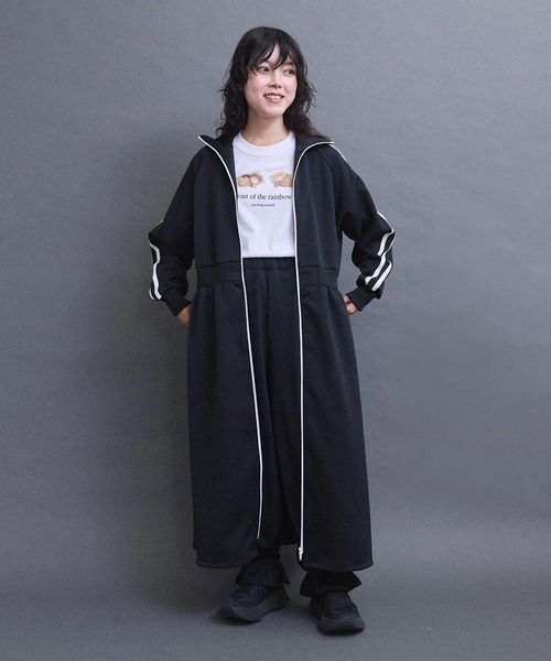 I am I in fact...(アイアムアイインファクト)の「LINE JERSEY ワンピース(ワンピース・レディース・パープル/ブラック/オフホワイト・FREE)」の21枚目の写真