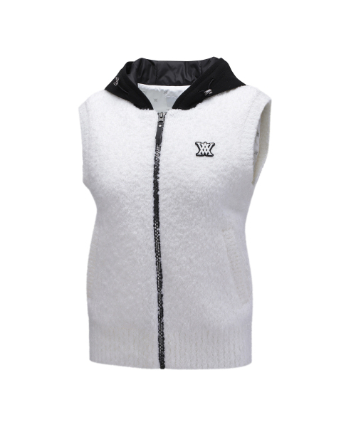 ANEW GOLF（アニューゴルフ）の「W HOODIE KNIT ZIP-UP VEST_WH（ニット/セーター・レディース・その他・LARGE/X-SMALL）」の3枚目の写真