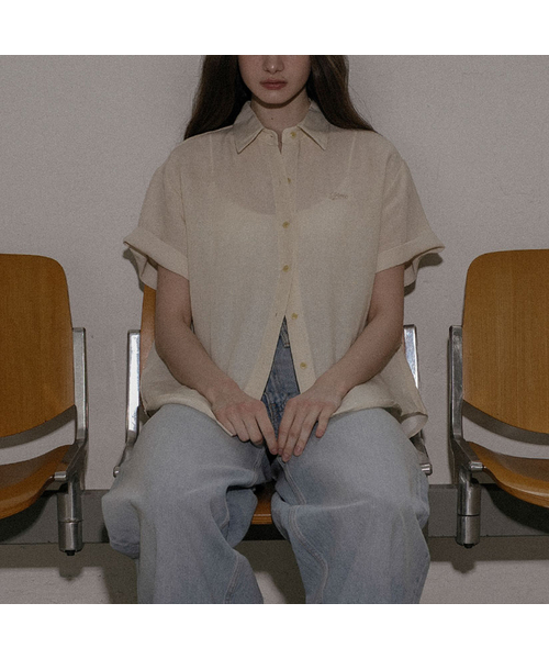 Linen viscos shirt FRSP02SH03_Cream