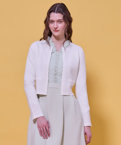 TOCCA（トッカ）の「PANORAMIC LANDSCAPE ニットカーディガン（カーディガン/ボレロ・レディース・ブラック系/アイボリー系・SMALL/MEDIUM）」の2枚目の写真