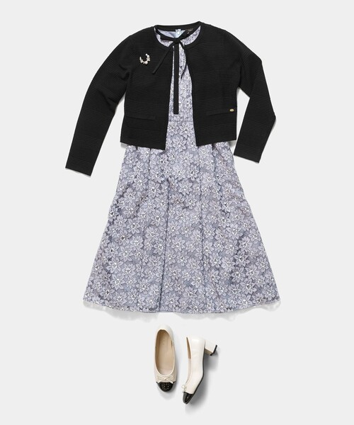 TOCCA（トッカ）の「PANORAMIC LANDSCAPE ニットカーディガン（カーディガン/ボレロ・レディース・ブラック系/アイボリー系・SMALL/MEDIUM）」の3枚目の写真