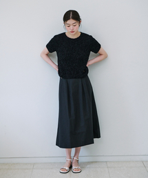 YUPPE（ヨッペ）の「COTTON LONG SKIRT_BLACK（スカート）」