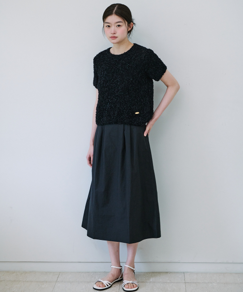 YUPPE（ヨッペ）の「COTTON LONG SKIRT_BLACK（スカート・レディース・その他・SMALL/MEDIUM）」の2枚目の写真