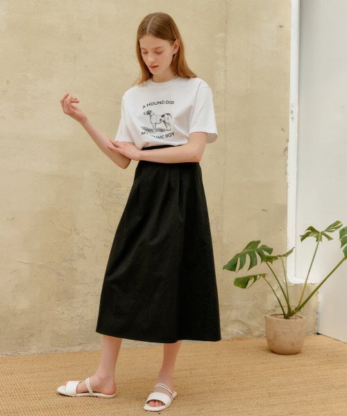 YUPPE（ヨッペ）の「COTTON LONG SKIRT_BLACK（スカート・レディース・その他・SMALL/MEDIUM）」の4枚目の写真