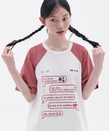 ambler | I LOVE HOME ラグラン刺繍半袖Tシャツ AS1219 (アイボリー)(Tシャツ/カットソー)