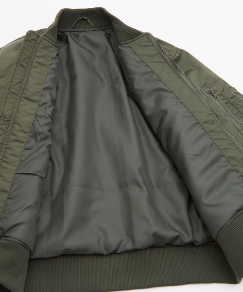 improves（インプローブス）の「ヘビーポリナイロン MA-1ジャケット（ミリタリージャケット・メンズ・カーキ/ブラック・LARGE/X-LARGE/SMALL/MEDIUM）」の18枚目の写真