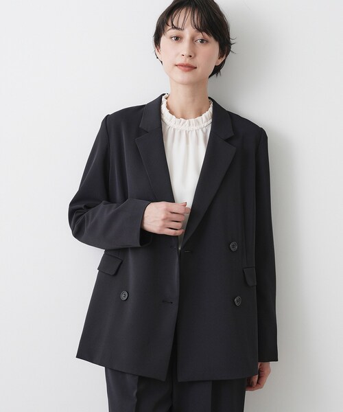 Dessin(デッサン)の「【入卒/セレモニー/お仕事/セットアップ可能】ダブルジャケット(テーラードジャケット・レディース・ブラウン系/ネイビー・01/03/02)」の12枚目の写真