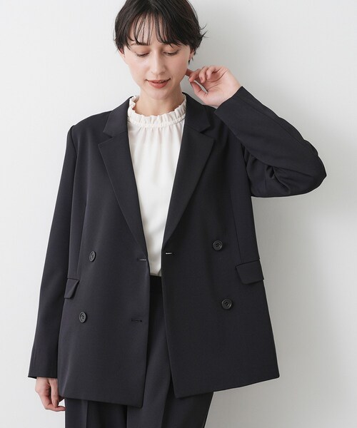 Dessin(デッサン)の「【入卒/セレモニー/お仕事/セットアップ可能】ダブルジャケット(テーラードジャケット・レディース・ブラウン系/ネイビー・01/03/02)」の13枚目の写真