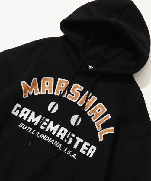 MARSHALL GAMEMASTER（マーシャルゲームマスター）の「【MARSHALL GAMEMASTER/マーシャル ゲームマスター】Central Logo Pullover Hoodie/セントラル ロゴ プルオーバー フーディ（パーカー・メンズ・アッシュグレー/チャコールグレー/ブラック・L/XL/M）」の10枚目の写真