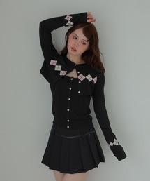 M DOLLY（エムドリー）の「argyle cardigan alba knit set/アーガイルカーディガンアルバニットセット（アンサンブル）」