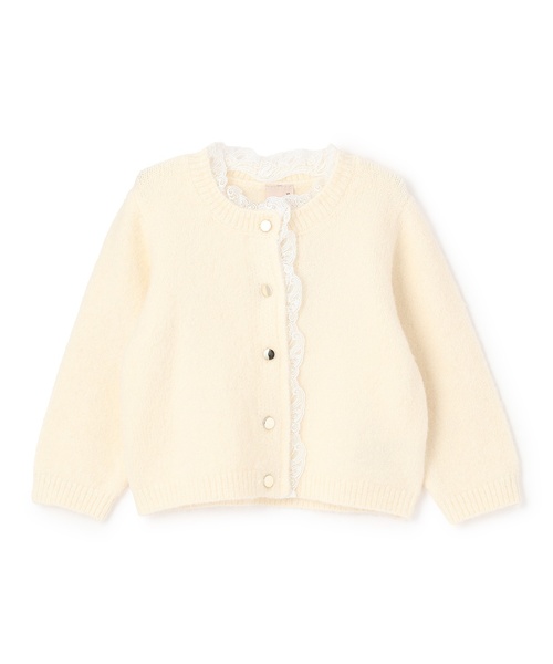 petit main（プティマイン）の「【リンク】レースカーディガン（カーディガン/ボレロ・キッズ・アイボリー/ブラック/クリーム/トップグレー・M(100-110cm)/S(80-90cm)/L(120-130cm)）」の4枚目の写真