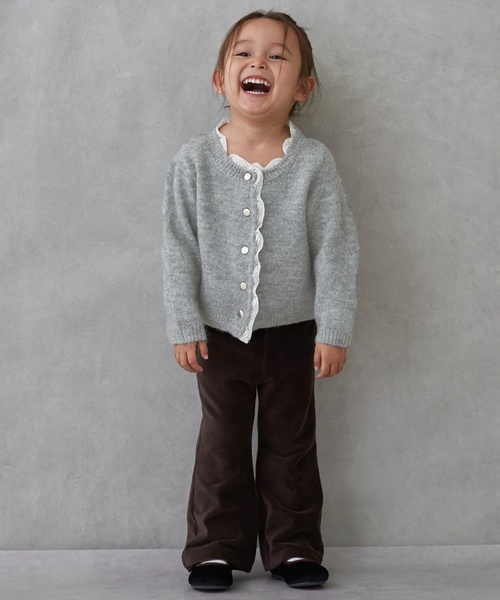 petit main（プティマイン）の「【リンク】レースカーディガン（カーディガン/ボレロ・キッズ・アイボリー/ブラック/クリーム/トップグレー・M(100-110cm)/S(80-90cm)/L(120-130cm)）」の9枚目の写真