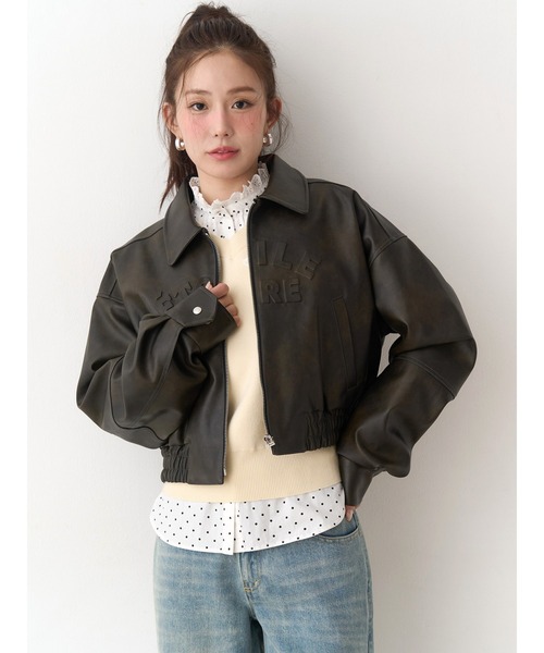 CALNAMUR（カルナムール）の「オーガンコサージュVネックニット（ニット/セーター・レディース・グレー/ホワイト/ネイビー/ライトイエロー・FREE）」の9枚目の写真