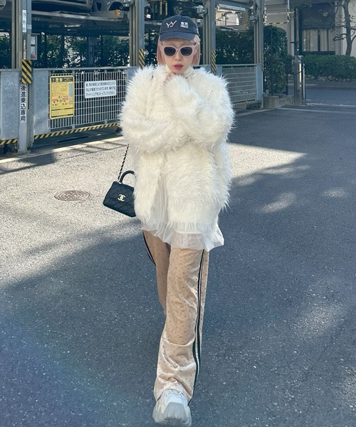 花柄ベロアライン入りイージーパンツ（その他パンツ）｜Alley Tokyo