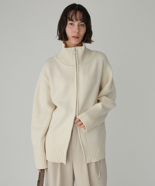 BABYLONE（バビロン）の「ニットZIPブルゾン（ニット/セーター）」 - WEAR