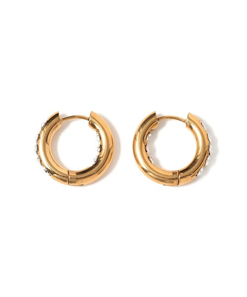 Ray BEAMS(レイビームス)の「ビジュー フープ ピアス(ピアス(両耳用)・レディース・ゴールド/シルバー・ONE SIZE)」の2枚目の写真