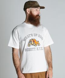 schott（ショット）の「Schott ショット WHAT'S UP DOG T-SHIRT ワッツアップ ドッグ Tシャツ（Tシャツ/カットソー）」