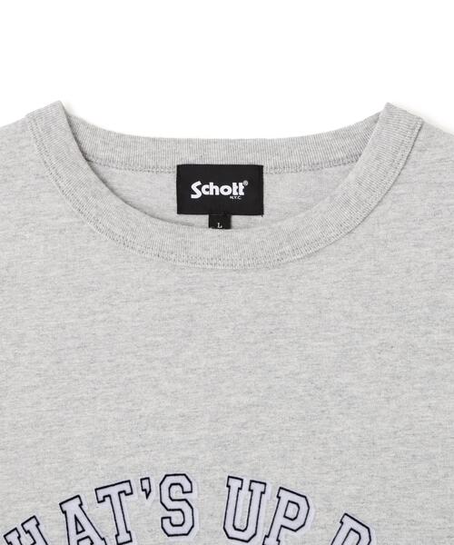 Schott(ショット)の「Schott/ショット/WHAT'S UP DOG T-SHIRT/ワッツアップ ドッグ Tシャツ(Tシャツ/カットソー・メンズ・グレー/ホワイト/チャコールグレー・M/L/2XL/XL)」の7枚目の写真
