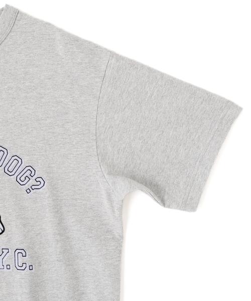 Schott(ショット)の「Schott/ショット/WHAT'S UP DOG T-SHIRT/ワッツアップ ドッグ Tシャツ(Tシャツ/カットソー・メンズ・グレー/ホワイト/チャコールグレー・M/L/2XL/XL)」の9枚目の写真