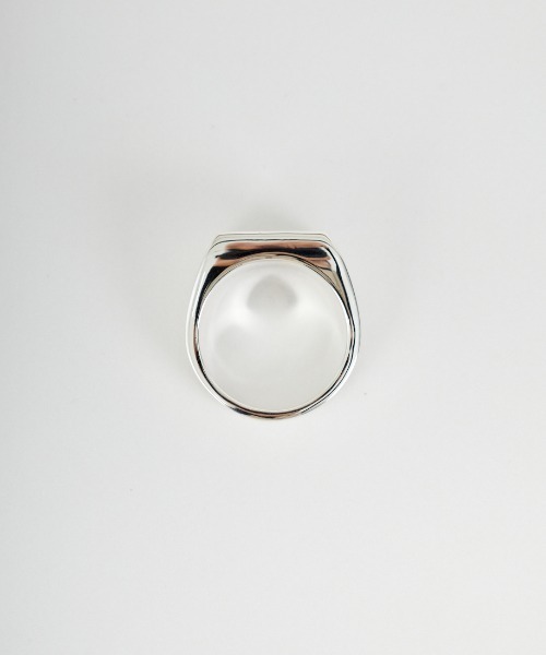 XOLO JEWELRY/ショロジュエリー] GRAY＆GOLD フラワーシグネットリング