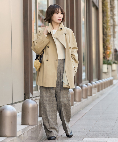 JOURNAL STANDARD L’essage ショートコート　NALYA NALYAスタンドショートコート（トレンチコート）｜journal standard L