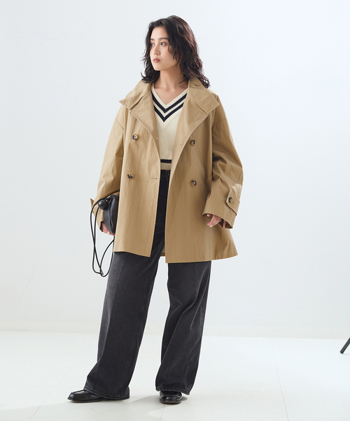 JOURNAL STANDARD L’essage ショートコート　NALYA NALYAスタンドショートコート（トレンチコート）｜journal standard L