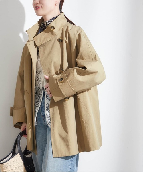 journal standard L'essage(ジャーナルスタンダードレサージュ)の「NALYAスタンドショートコート(トレンチコート・レディース・カーキ/ベージュ/グレー・38/36)」の10枚目の写真