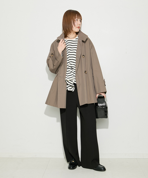 journal standard L'essage(ジャーナルスタンダードレサージュ)の「NALYAスタンドショートコート(トレンチコート・レディース・カーキ/ベージュ/グレー・38/36)」の11枚目の写真