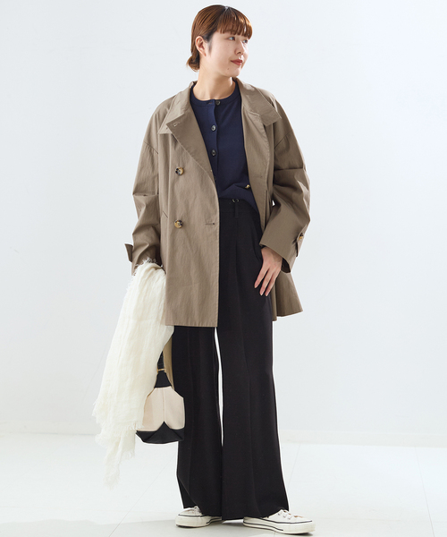 journal standard L'essage(ジャーナルスタンダードレサージュ)の「NALYAスタンドショートコート(トレンチコート・レディース・カーキ/ベージュ/グレー・38/36)」の17枚目の写真