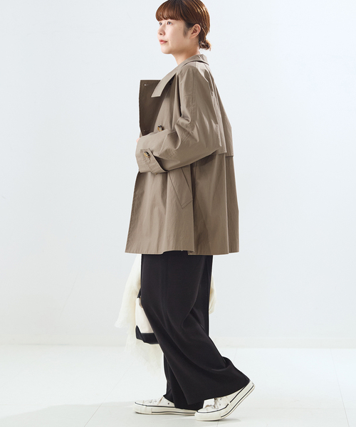 journal standard L'essage(ジャーナルスタンダードレサージュ)の「NALYAスタンドショートコート(トレンチコート・レディース・カーキ/ベージュ/グレー・38/36)」の18枚目の写真