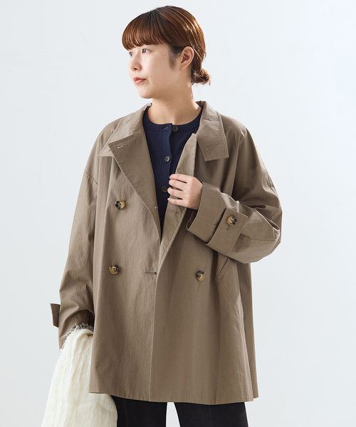 journal standard L'essage(ジャーナルスタンダードレサージュ)の「NALYAスタンドショートコート(トレンチコート・レディース・カーキ/ベージュ/グレー・38/36)」の19枚目の写真